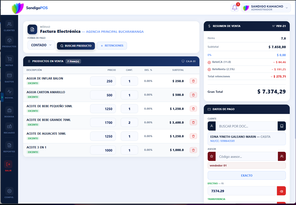 Control de inventario y gestión empresarial